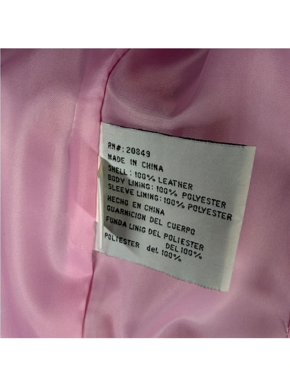 Excelled Collection Fully Lined Pink Leather Women's Blazed Button Up Jacket - Picture 9 of 13